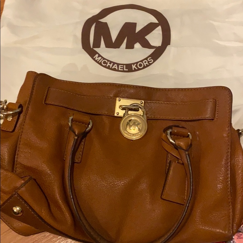 Michael Kors Hamilton East West Leather Satchel